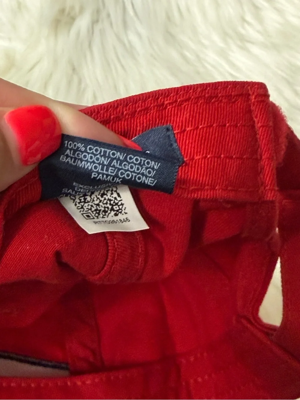 Tommy Hilfiger Kids Red Logo Flag Baseball Cap Size 2-4